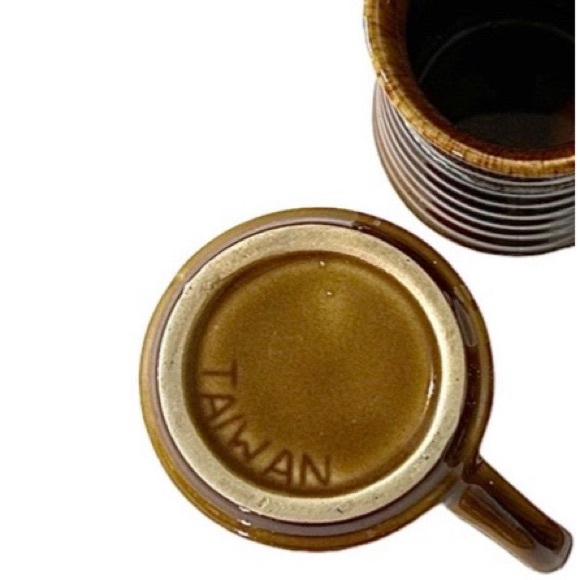 Vintage Coffee Mugs Brown Glazed Set of 3  MINT CONDITION - Picture 3 of 6